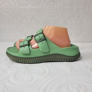 KuaiLu Recovery Sandals Green Womens 10 Orthotic‎ Thick Cushion Sport Slides